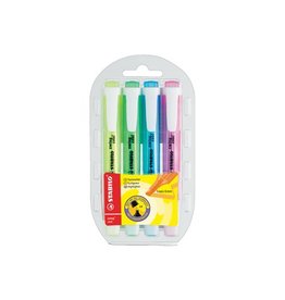 Stabilo STABILO swing cool markeerstift, blister van 4 stuks in geassorteerde kleuren