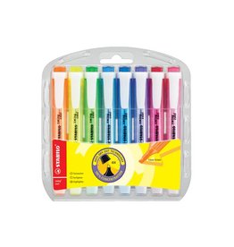 Stabilo STABILO swing cool markeerstift, blister van 8 stuks in geassorteerde kleuren