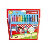 Stabilo STABILO power viltstift, etui van 18 stuks in geassorteerde kleuren