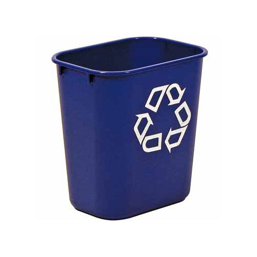 Rubbermaid commercial products Rubbermaid recylagebak, zonder zijbakjes, 26,6 liter, blauw