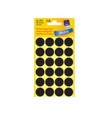 Avery Zweckform Avery Ronde etiketten diameter 18 mm, zwart, 96 stuks