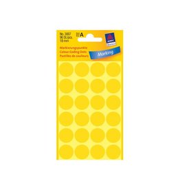 Avery Zweckform Etik Rond D18Mm Geel 96St [1st]