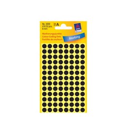 Avery Zweckform Etik Rond D8Mm Zwart 416St [1st]