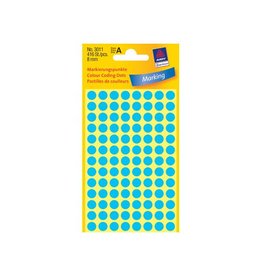 Avery Zweckform Avery Ronde etiketten diameter 8 mm, blauw, 416 stuks