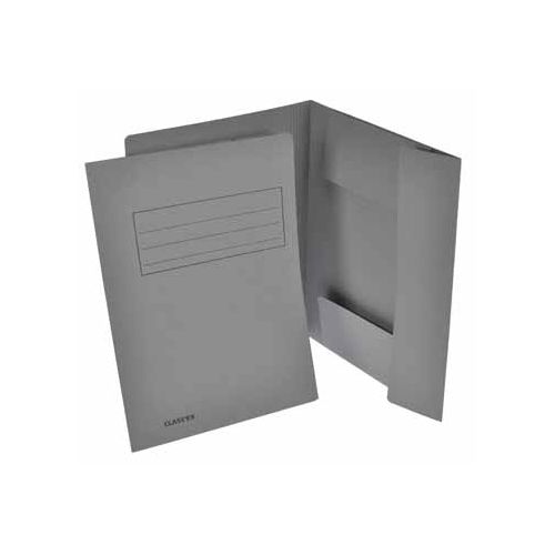 Class'ex dossiermap, 3 kleppen, grijs