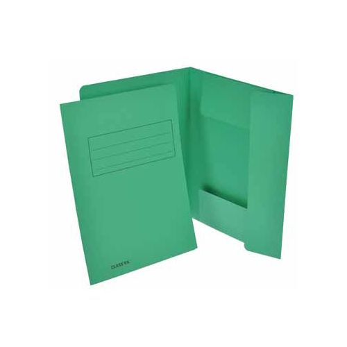 Class'ex dossiermap, 3 kleppen, donkergroen