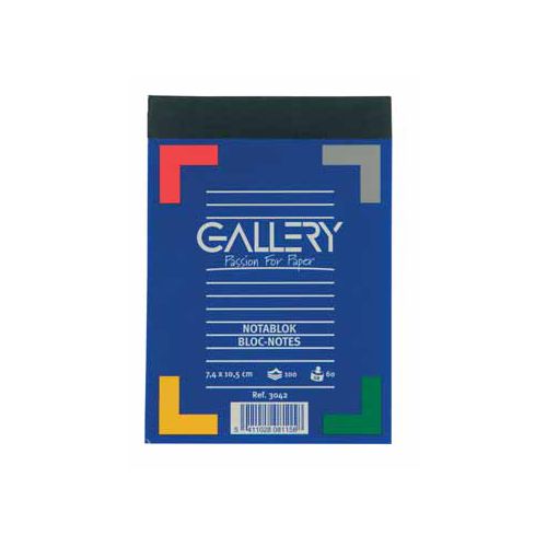 Gallery Gallery notitieblok, ft A7, gelijnd, blok van 100 vel