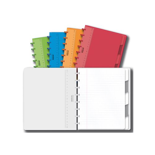 Adoc Adoc Colorlines schrift, ft A5, 144 bladzijden,commercieel geruit, geassorteerde kleuren