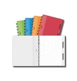 Adoc Adoc Colorlines schrift, ft A5, 144 bladzijden, geruit 5 mm, geassorteerde kleuren