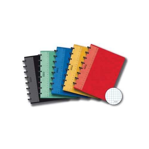 Adoc Adoc Classic schrift, ft A5, 144 bladzijden, geruit 5 mm, geassorteerde kleuren