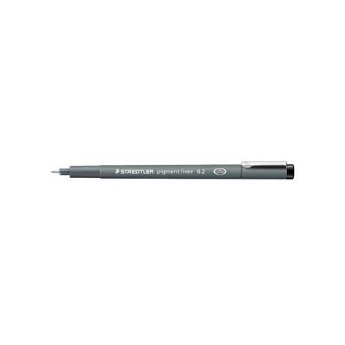 Staedtler Staedtler pigment liner fineliner, ronde punt, schrijfbreedte 0,2 mm, zwart