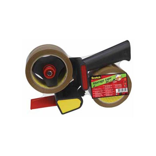 Scotch Scotch afroller H180 met 2 rollen verpakkingsplakband, ft 50 mm x 66 m, PP, bruin