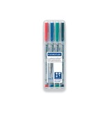 Staedtler Staedtler Lumocolor 311, OHP-marker, non permanent, 0,4 mm, box van 4 stuks in geassorteerde kleuren
