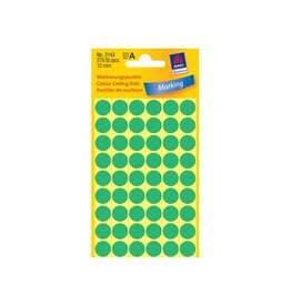 Avery Zweckform Avery Ronde etiketten diameter 12 mm, groen, 270 stuks