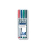 Staedtler Staedtler Lumocolor 315, OHP-marker, non permanent, 1,0 mm, box van 4 stuks in geassorteerde kleuren
