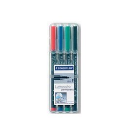 Staedtler Staedtler OHP-marker Lumocolor Permanent  box 4st fijn 0,6mm