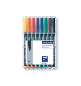 Staedtler Staedtler OHP-marker Lumocolor Permanent  box 8st fijn 0,6mm