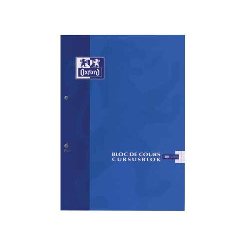Oxford Oxford SCHOOL cursusblok, geassorteerde kleuren, ft A4, 100 vel, geruit 5 mm