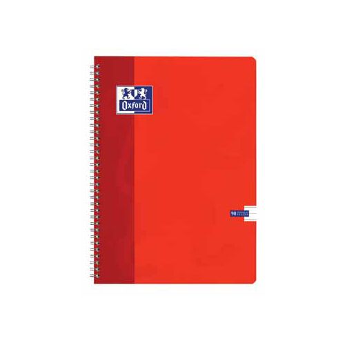 Oxford Oxford School collegeblok, ft A4, 180 bladzijden, 4 gaats, geruit 5 mm, zwart