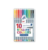 Staedtler Staedtler fineliner Triplus geassorteerde kleuren, opstelbare box met 10 stuks