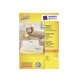 Avery Zweckform Avery Zweckform 3421, wit, 100 vellen, 33 pervel, 70x25,4mm