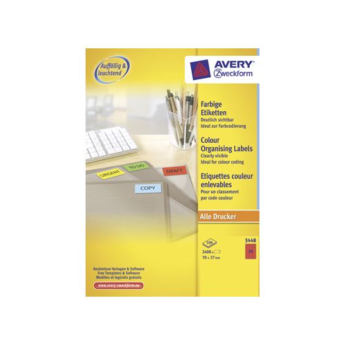 Avery Avery etik. ILC 70x37mm 2400 etik. per 24/blad rd.