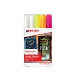 Edding Edding krijtmarker e-4095, geassorteerde kleuren, etui van 5 stuks
