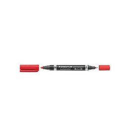 Staedtler Staedtler Permanent marker Lumocolor Duo rood