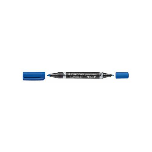 Staedtler Staedtler Lumocolor Duo 348, permanent marker, blauw