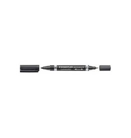 Staedtler Staedtler Lumocolor Duo 348, permanent marker, zwart