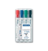 Staedtler Staedtler Lumocolor whiteboardmarker etui van 4 stuks in geassorteerde kleuren