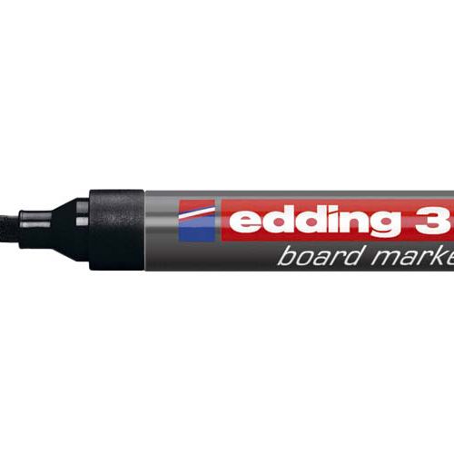 Edding Edding witbordstiften e-363 zwart — levering per 10