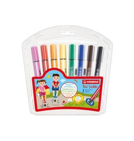 Stabilo Stabilo viltstift Trio Scribbi, 8 viltstiften