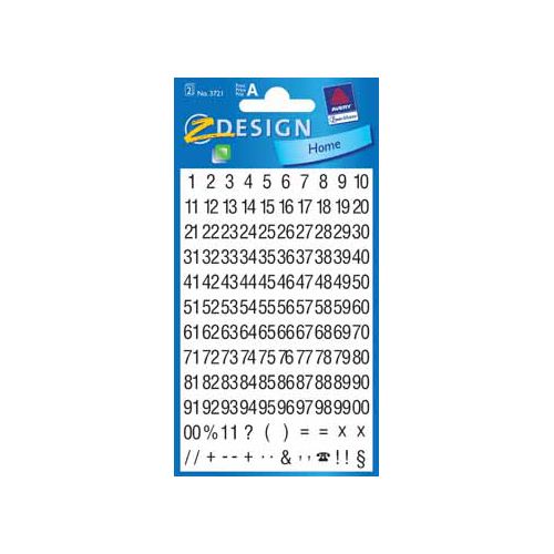 Avery Zweckform Avery Etiketten cijfers en letters 1-100 zwart op wit