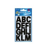 Avery Zweckform Avery etiketten letters A-Z groot, 2 blad, zwart, waterbestendige folie