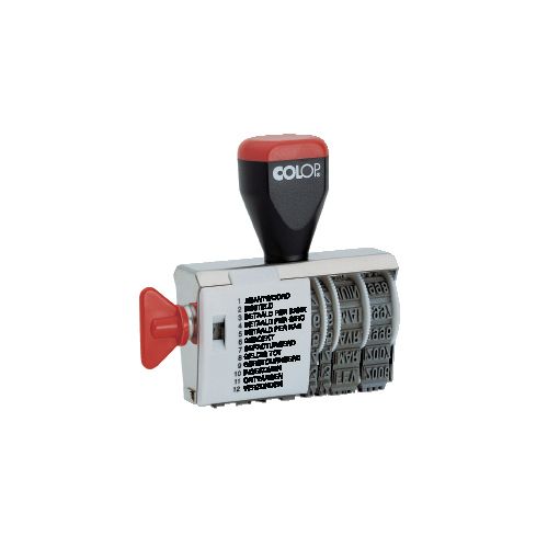 Colop Colop tekststempel met datum woorden: beantwoord, besteld, betaald per bank, betaald per giro, betaald...