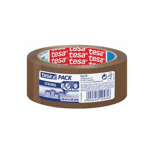 Tesa Tesa verpakkingsplakband Strong, ft 38 mm x 66 m, PP, bruin