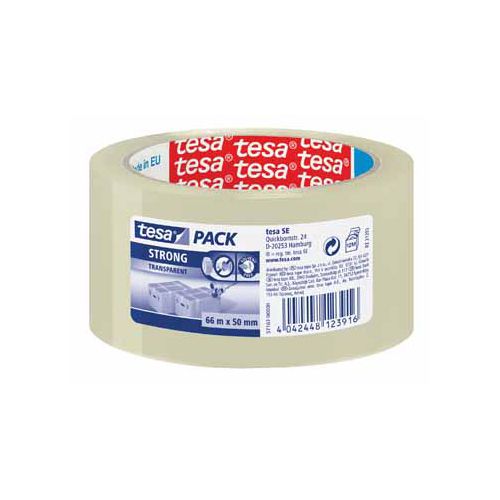 Tesa Tesa verpakkingsplakband Strong, ft 50 mm x 66 m, PP, transparant