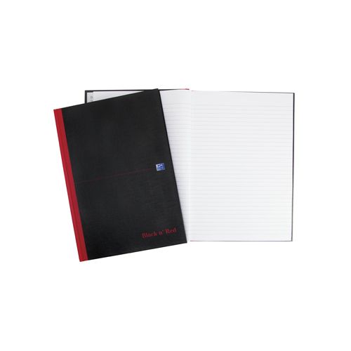 Oxford Oxford BLACK N' RED gebonden boek, 192 bladzijden, ft A4, gelijnd