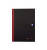 Oxford Oxford BLACK N' RED gebonden boek, 192 bladzijden, ft A4, geruit 5 mm