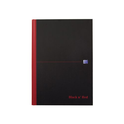 Oxford Oxford BLACK N' RED gebonden boek, 192 bladzijden, ft A4, geruit 5 mm