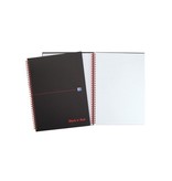 Oxford Oxford BLACK N' RED spiraalblok karton, 140 bladzijden ft A4, gelijnd