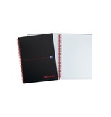 Oxford Oxford BLACK N' RED spiraalblok karton, 140 bladzijden ft A5, gelijnd