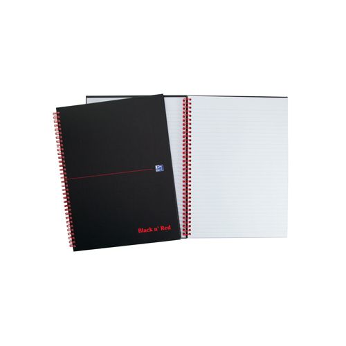 Oxford Oxford BLACK N' RED spiraalblok karton, 140 bladzijden ft A5, gelijnd