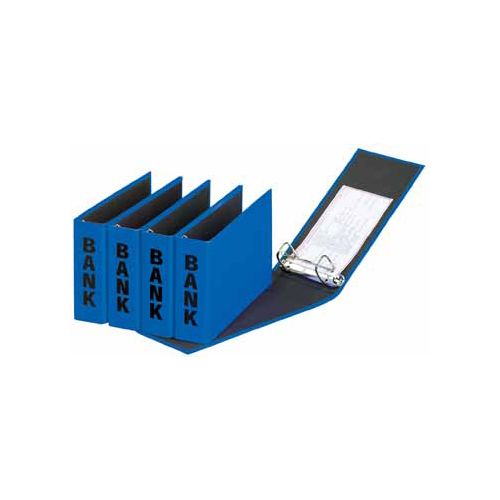 Pagna ringmap (PCR) ft 14 x 25 cm, blauw, glans uitvoering met zwarte belettering