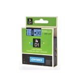 Dymo Dymo D1 tape 9 mm, zwart op blauw