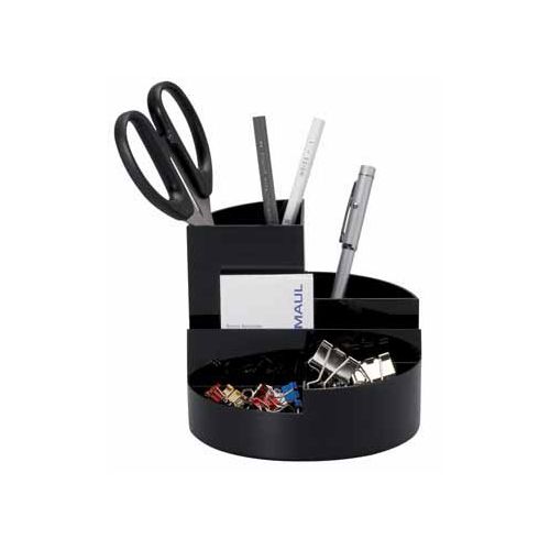 Maul MAUL bureauorganizer pennenbak Roundbox Ø14x12.5cm, 7 vaks zwart