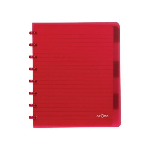 Atoma Atoma Trendy schrift, ft A5+, 120 bladzijden, geruit 5 mm, met 6 tabbladen, in geassorteerde kleuren