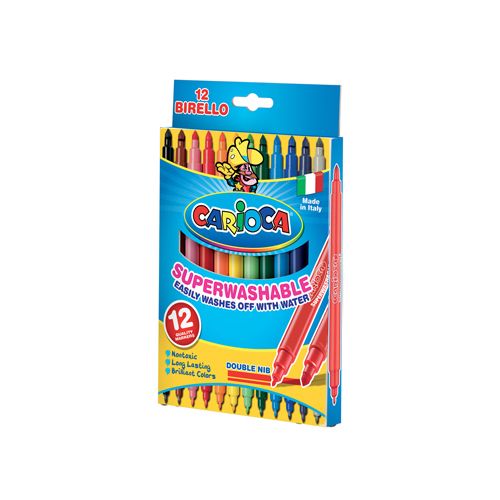 Carioca Carioca viltstift Dubbelpunter Birello Superwashab 12 stiften