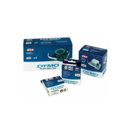 Dymo Dymo D1 tape 6 mm, zwart op transparant